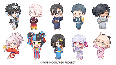 「Fate/Grand Order」× 極楽湯コラボ・ グッズ用ミニキャライラスト制作／極楽湯様